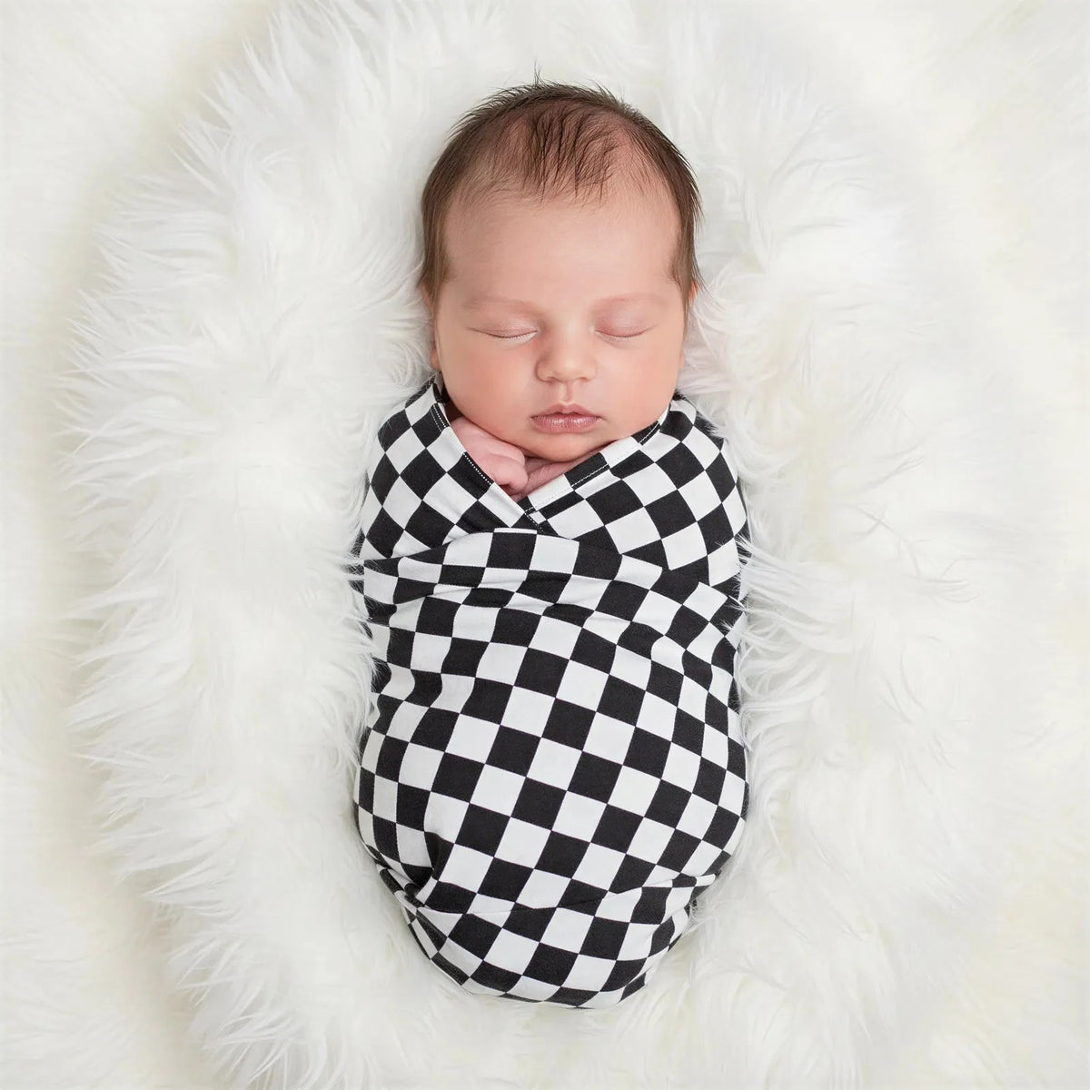 Charcoal Checks Swaddle