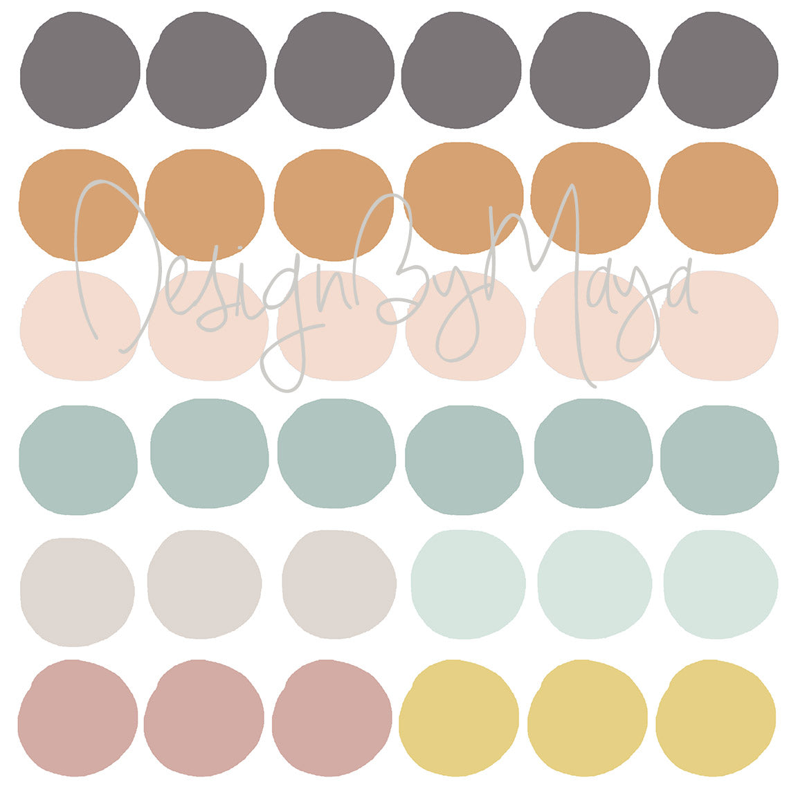 Colorful Watercolor Polka Dots - Fabric Nursery Wall Art Decals