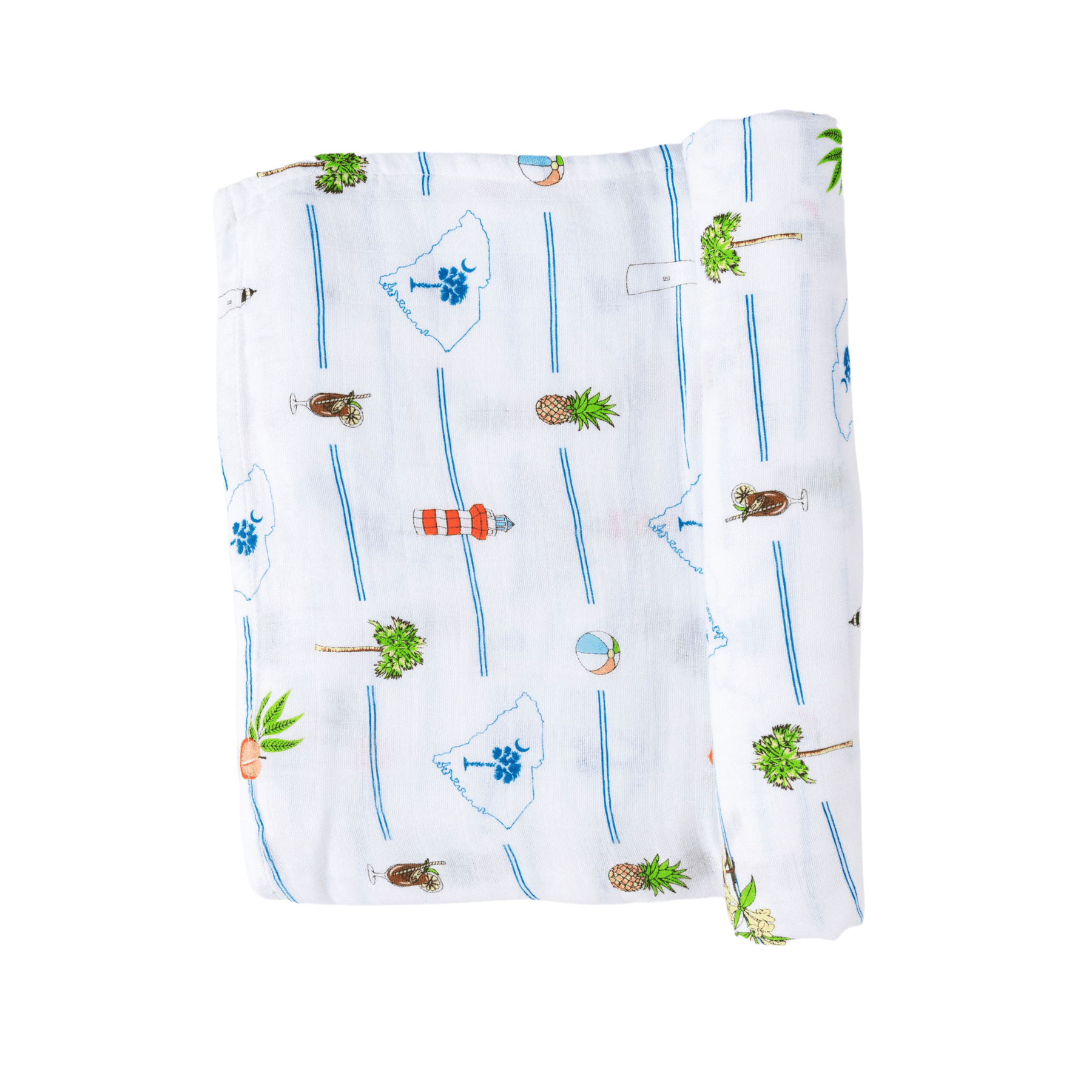 Charleston Rainbow , South Carolina Newborn Gift Bundle: Swaddle, Bib & Onesie
