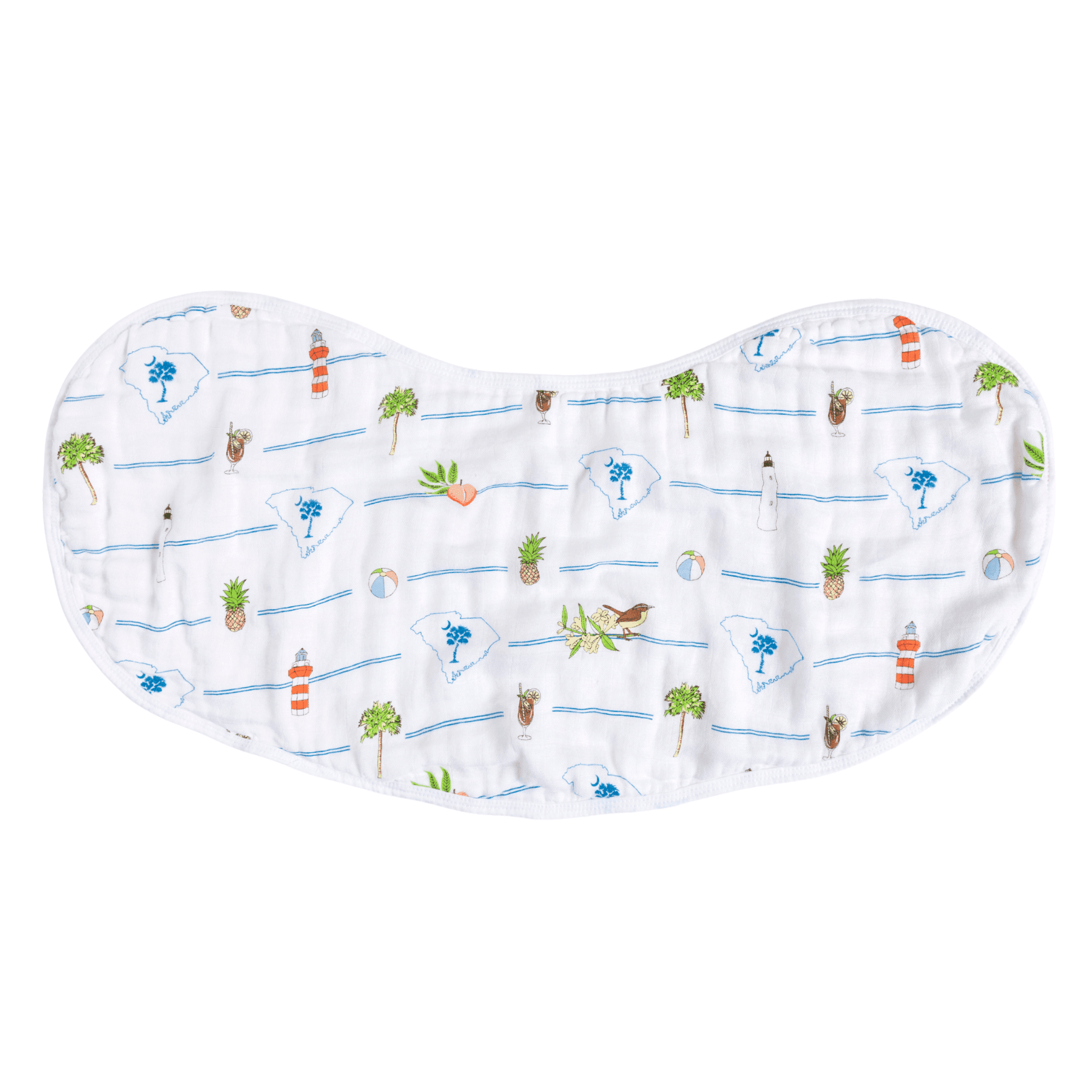 Charleston Rainbow , South Carolina Newborn Gift Bundle: Swaddle, Bib & Onesie