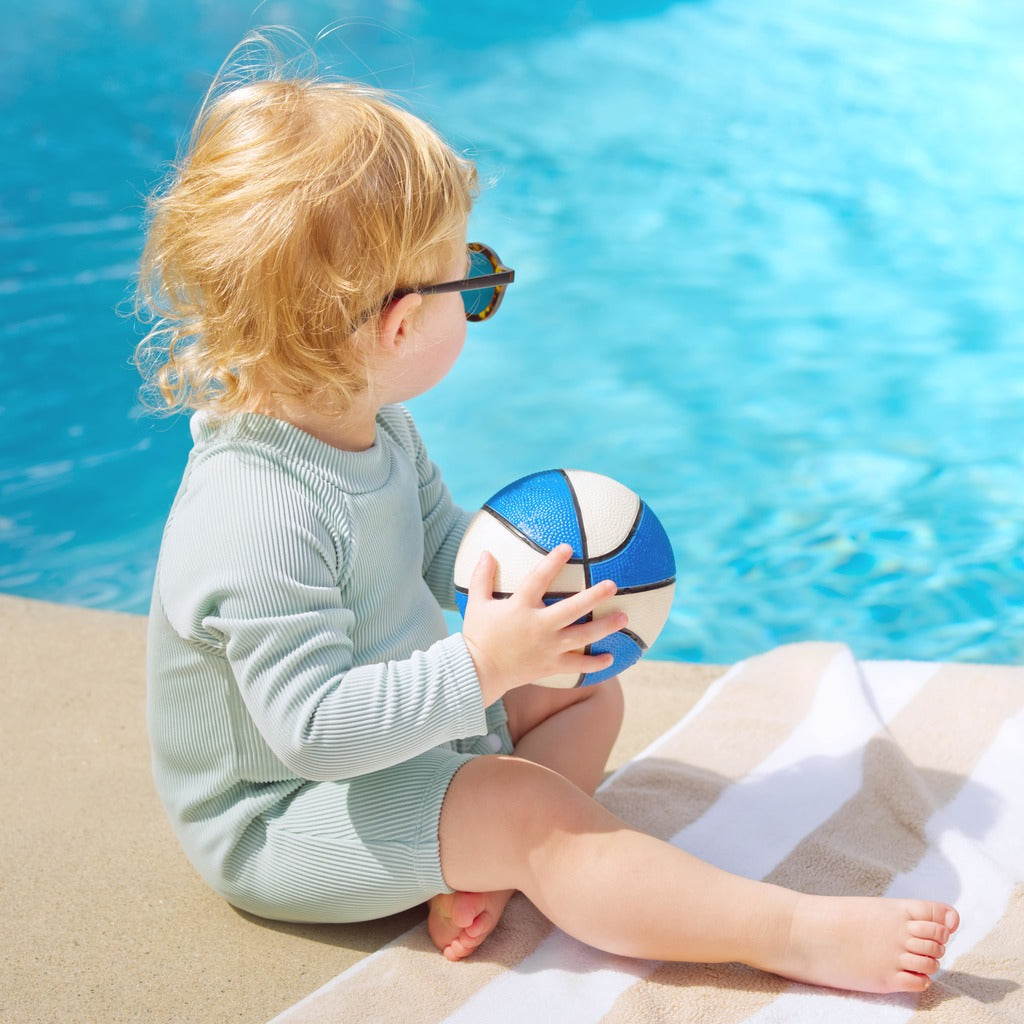 Ribbed Long-sleeve Rash Guard Swimsuit With Shorts · Mint Color