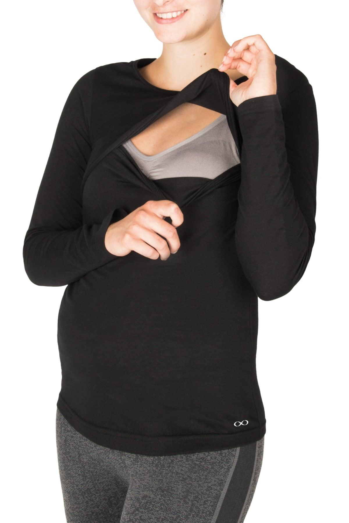 Charlotte Long Sleeves Round Neck Nursing Top