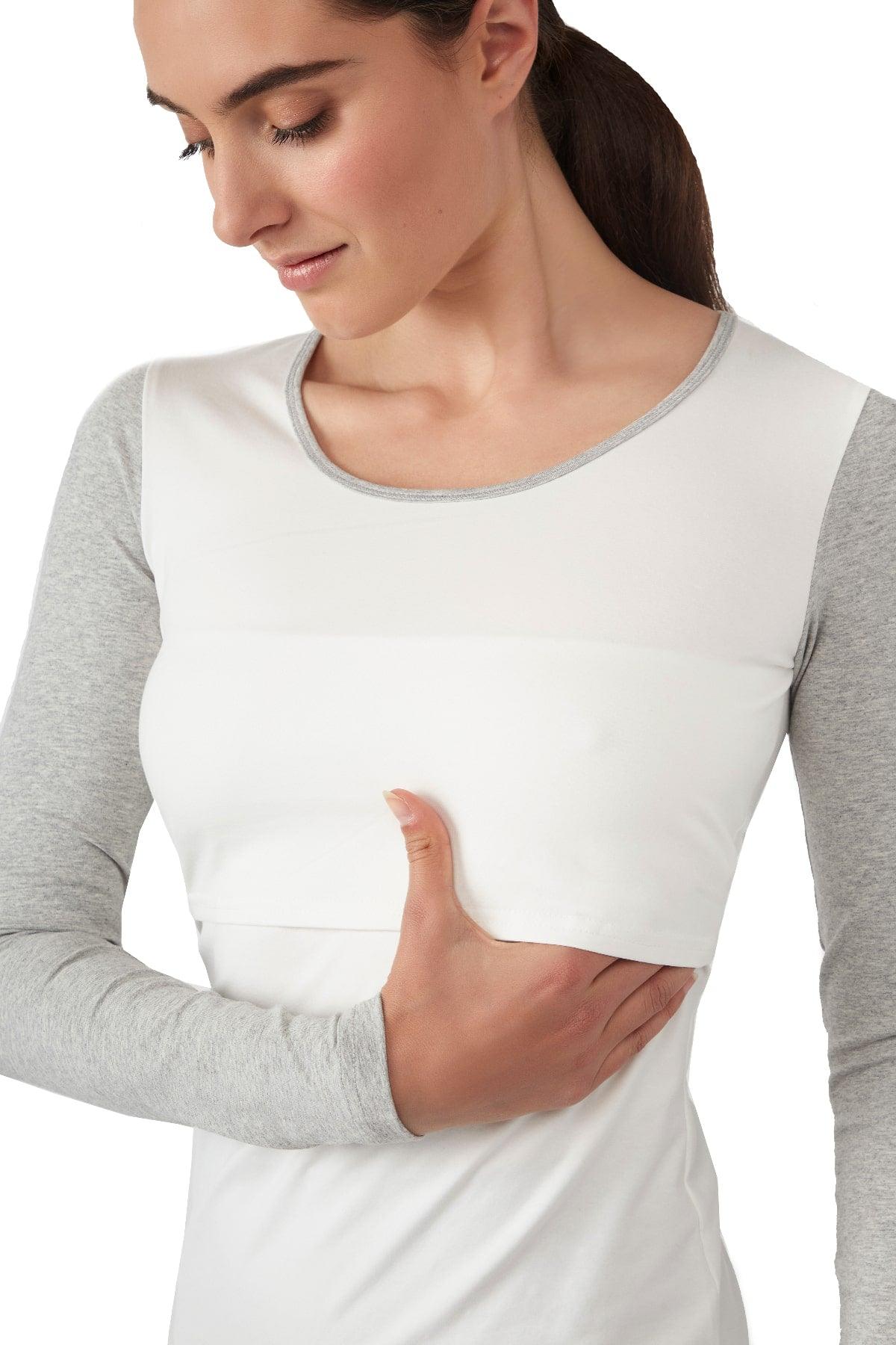 Charlotte Long Sleeves Round Neck Nursing Top