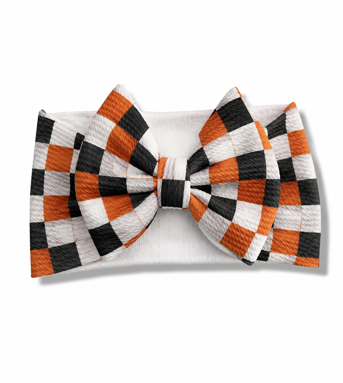Halloween Checker Baby Headwrap Bow
