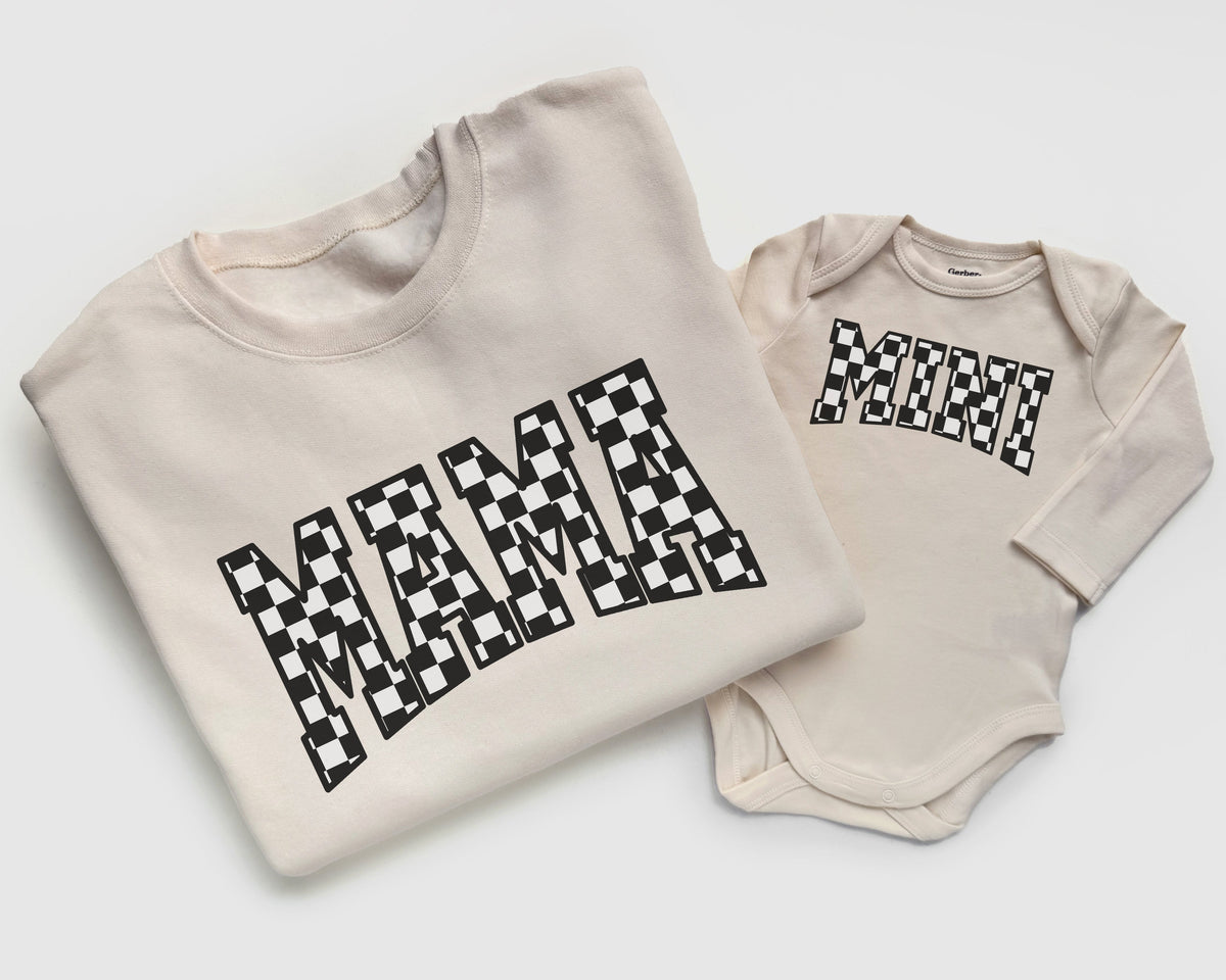 Checkerboard Mama And Mini Matching Set