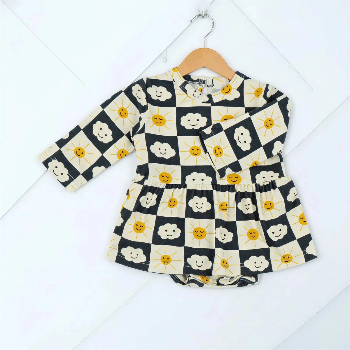 Checkered Joy Bodysuit Dress