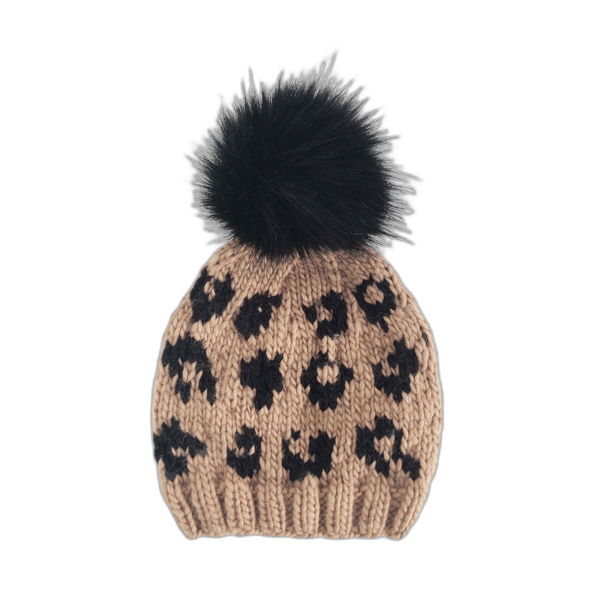 Cheetah Hat, Latte/black