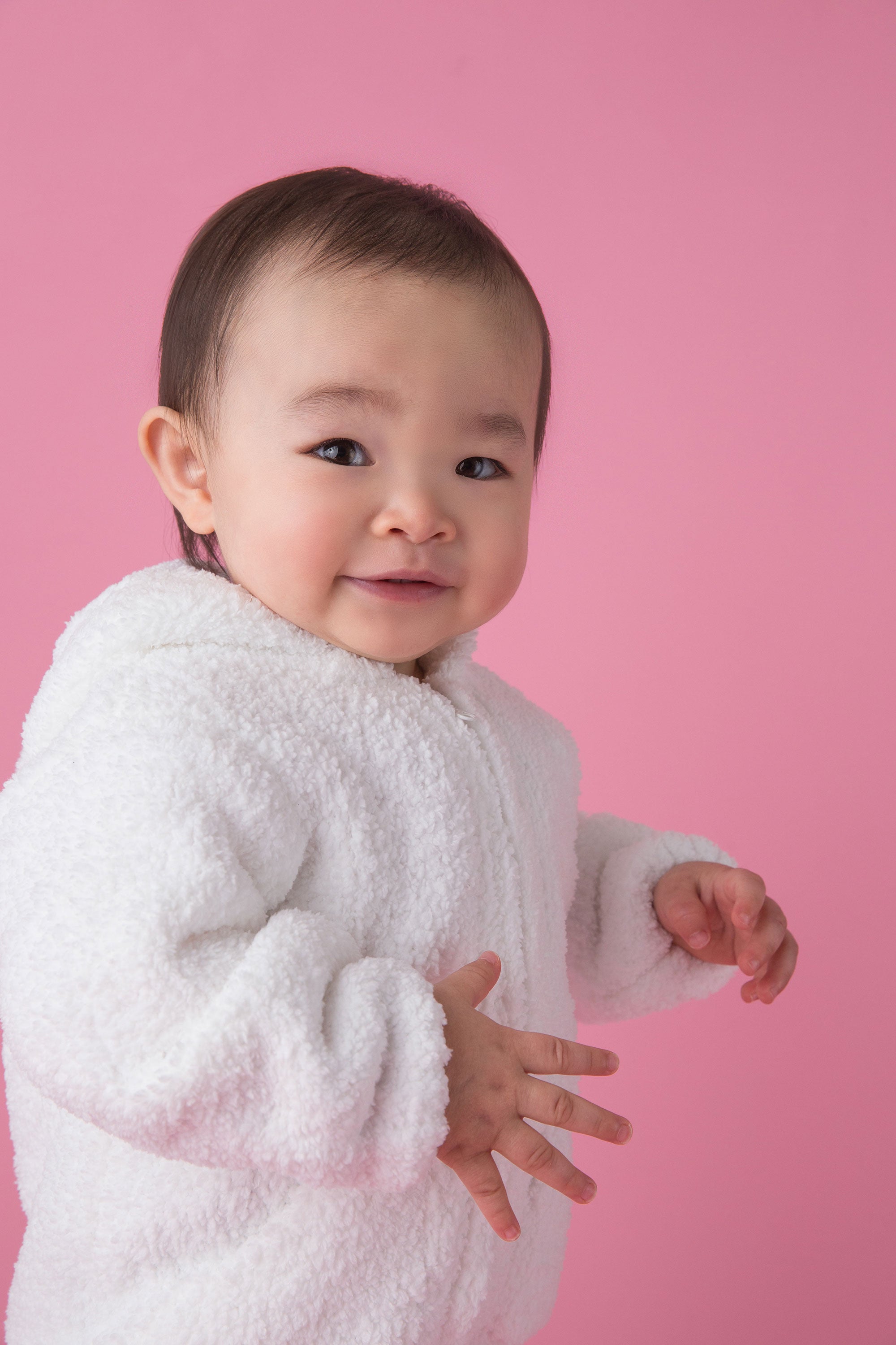 Chenille - White Hooded Jacket