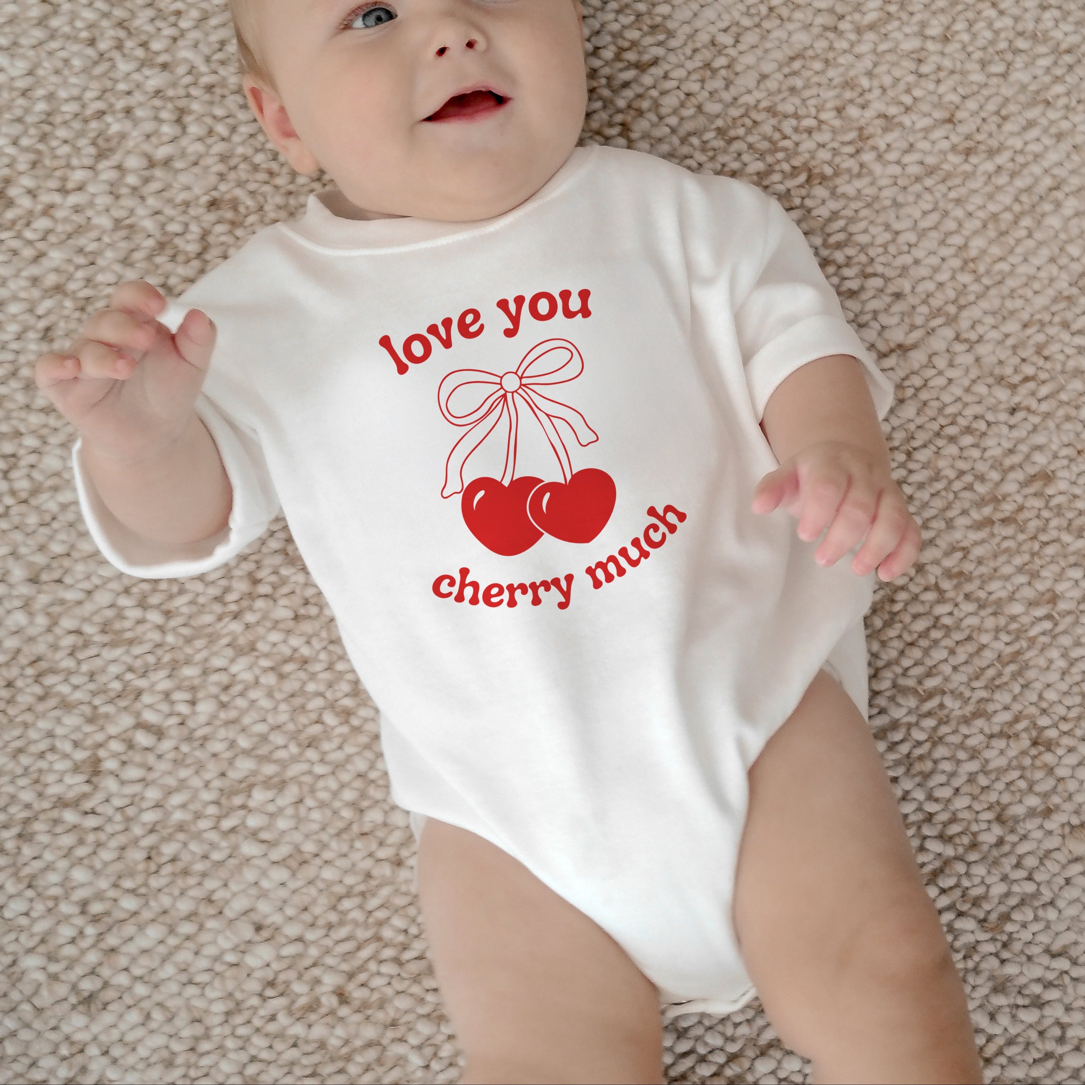 "love You Cherry Much" Matching T-shirts And Baby Outfits