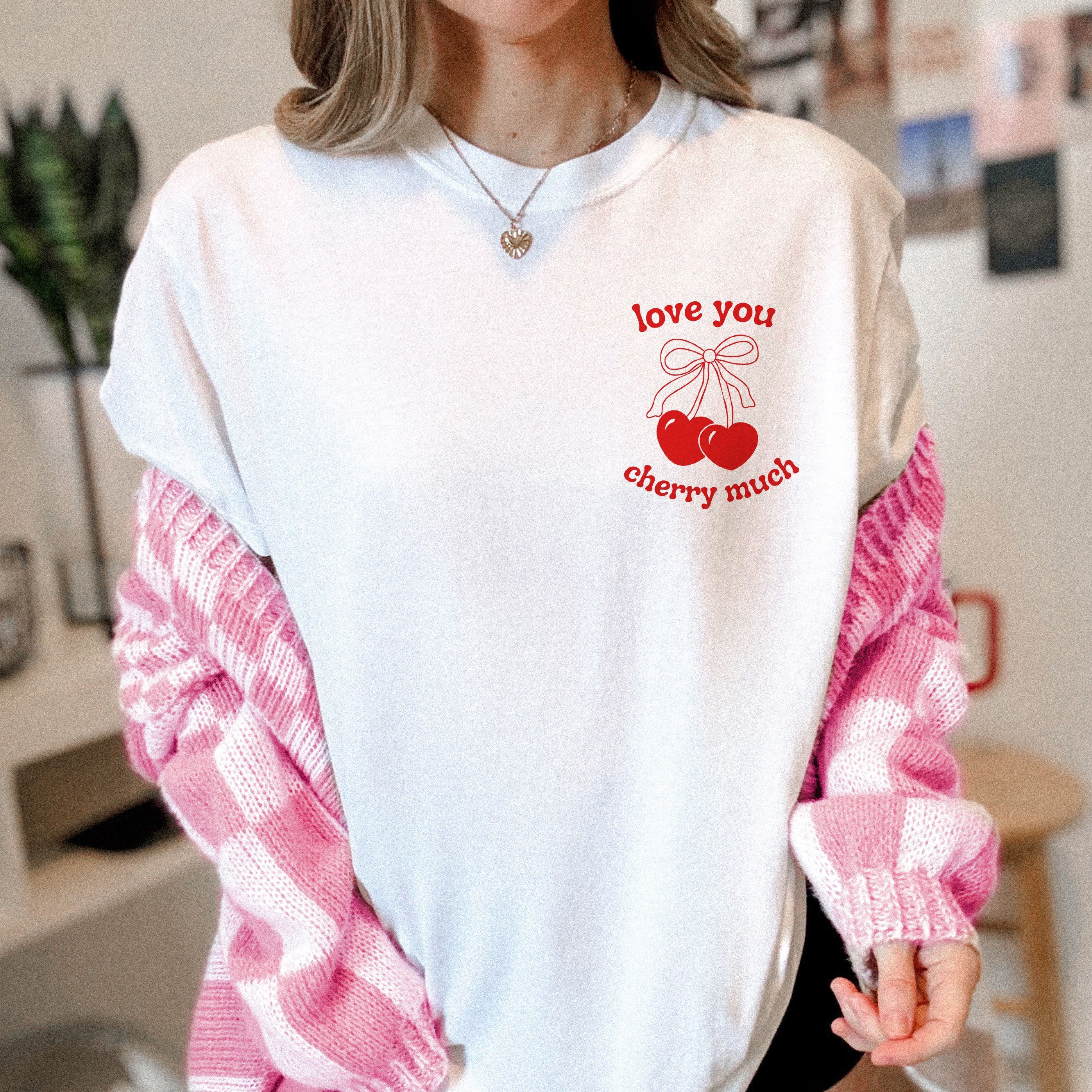 "love You Cherry Much" Matching T-shirts And Baby Outfits