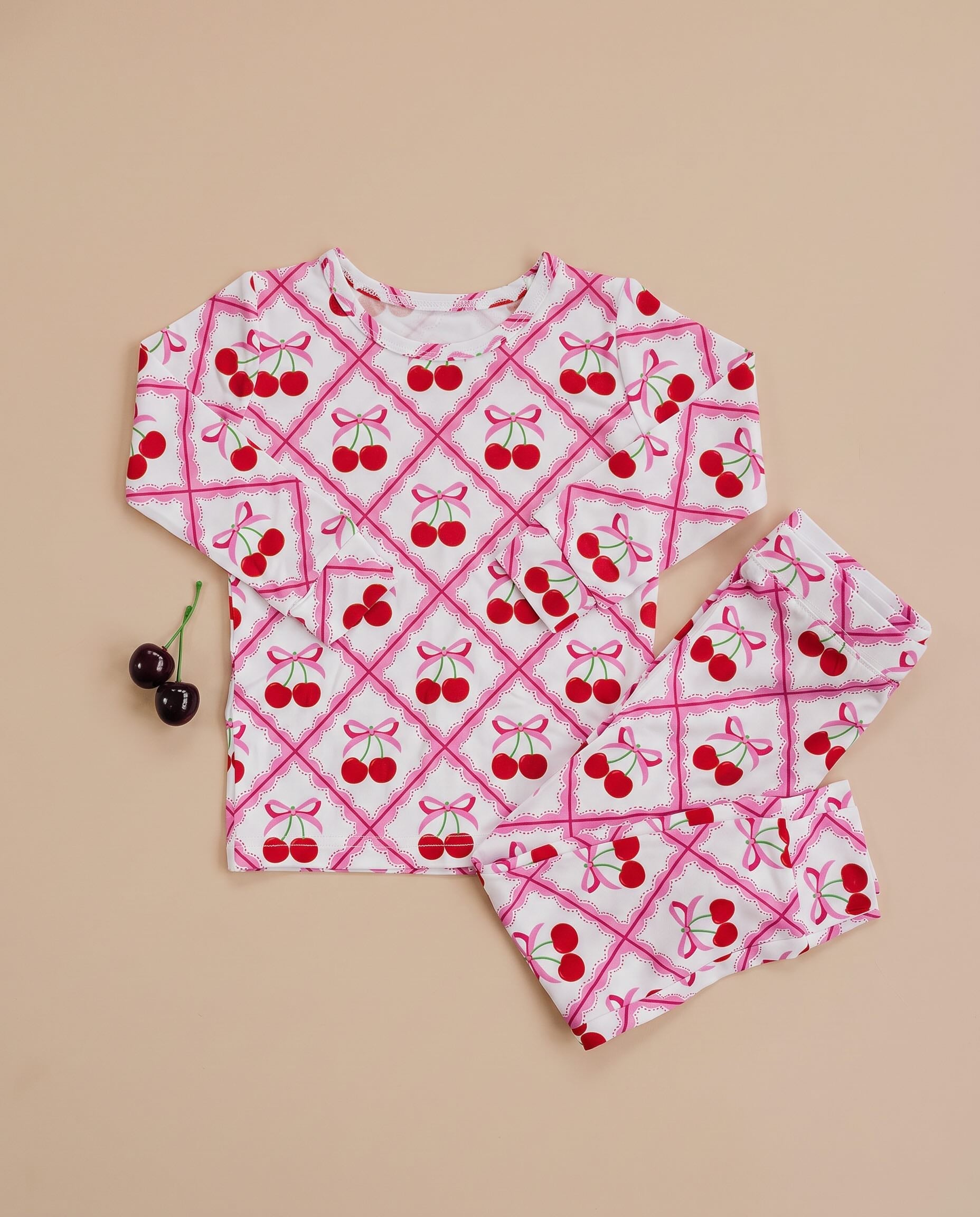 Bamboo Two Piece Set | Cherry Bow
