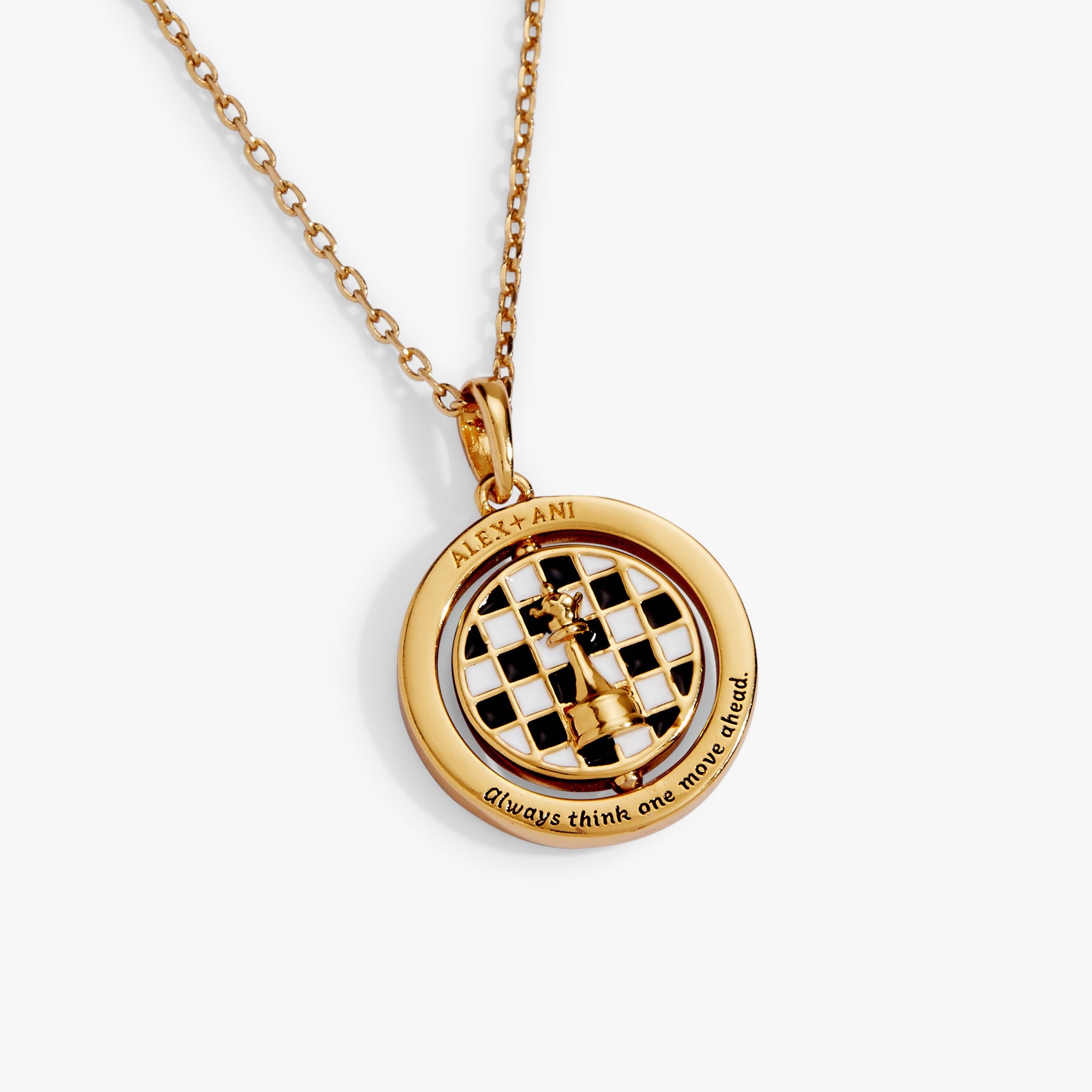 'always Think One Move Ahead' Chess Spinner Pendant