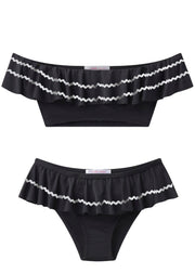 Black Bikini With White Ric Rac