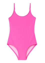 Neon Pink Adjustable Straps Swimsuit