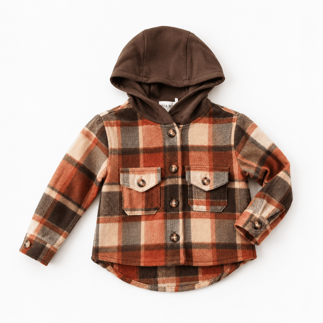Brown & Rust Plaid Flannel - Infant