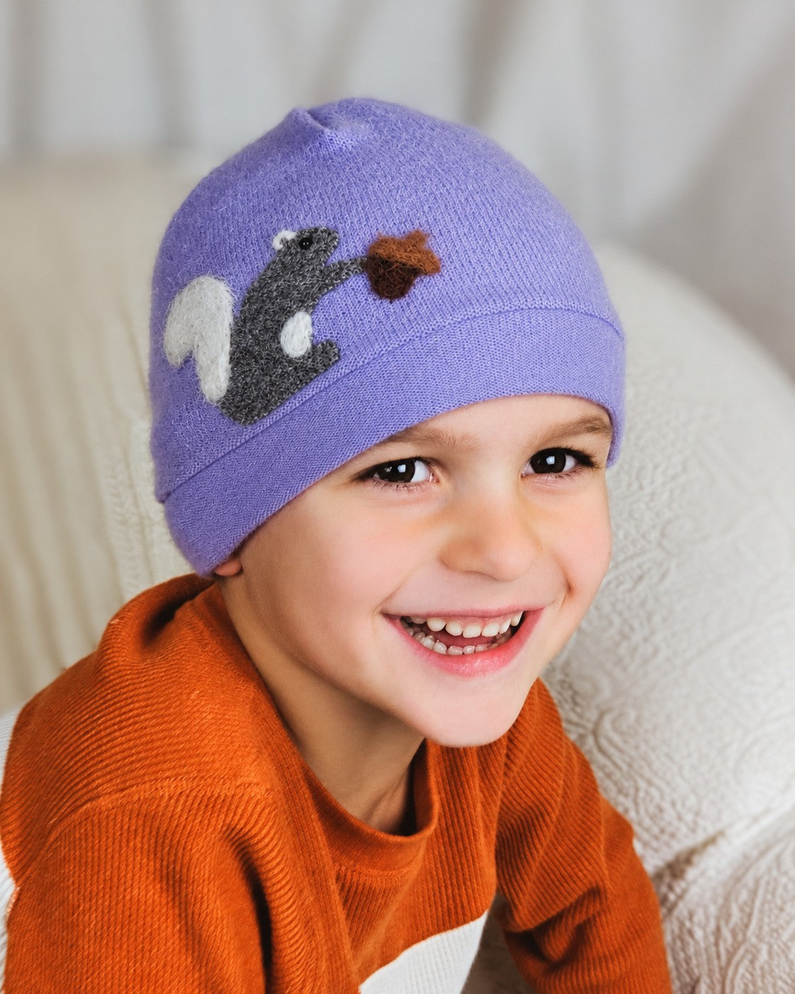 Squirrel Cashmere Hat - Child