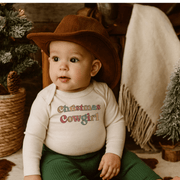 Long Sleeve Graphic Bodysuit | Christmas Cowgirl