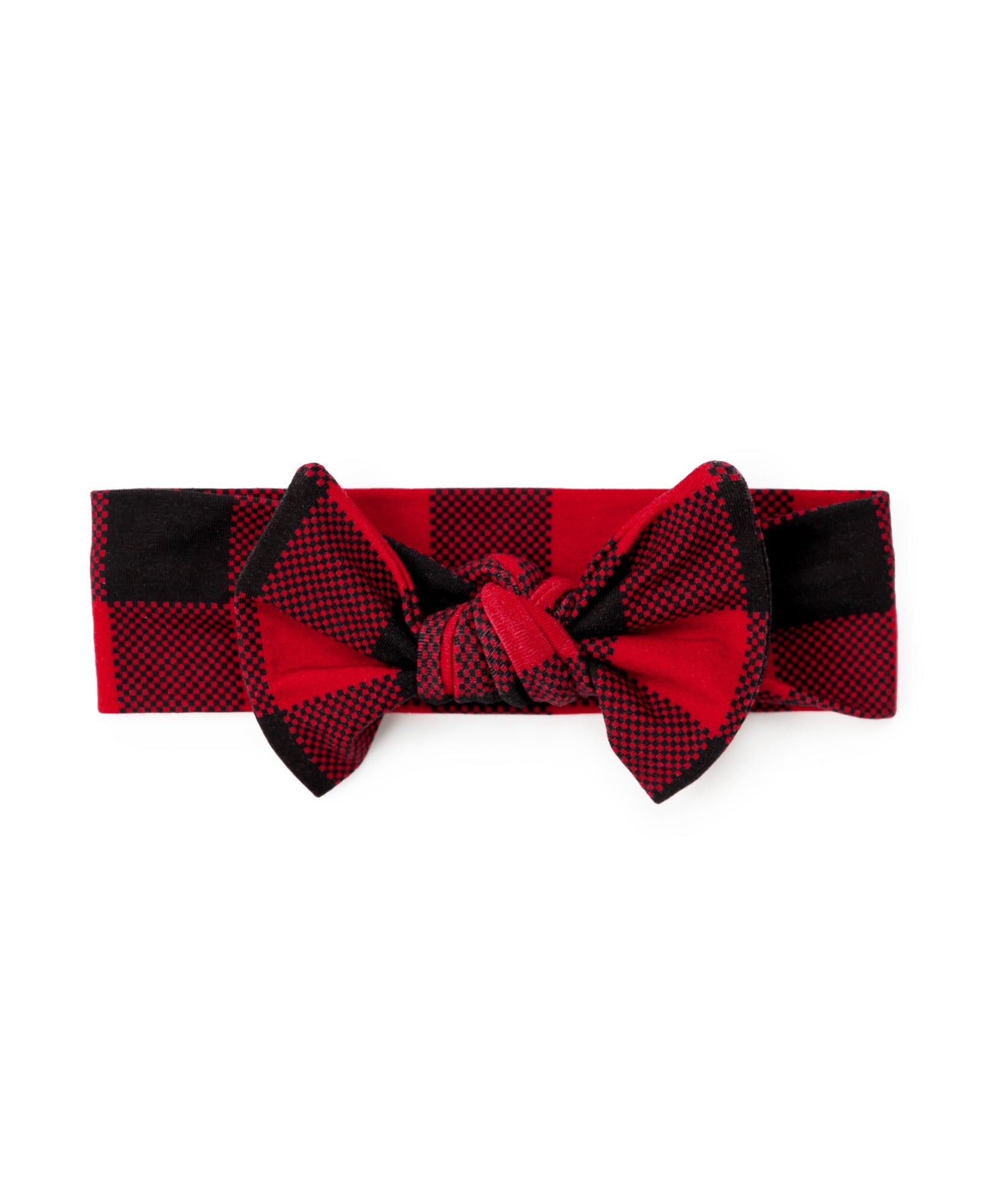 Buffalo Check Headband Bow