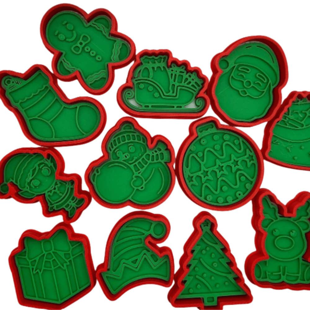 Christmas Dough Cutter + Stamp (set Of 2)