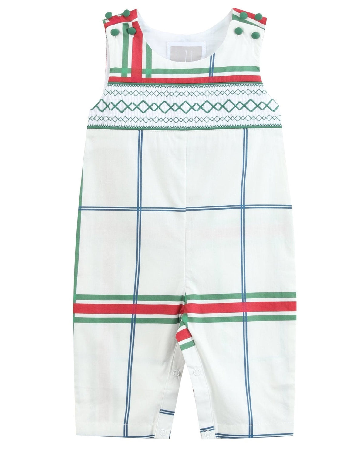 Christmas Plaid Smocked Longall