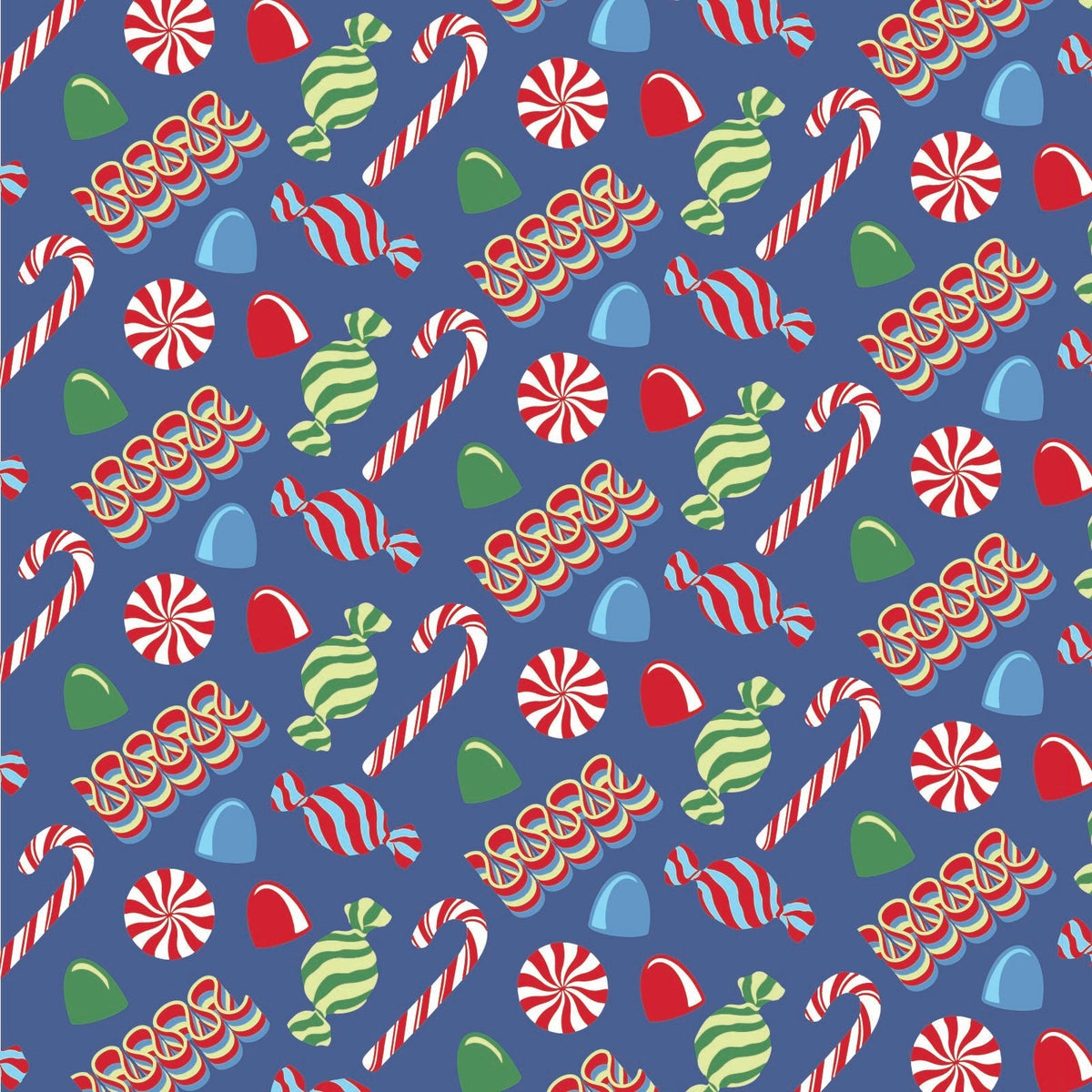 Parker Boys' Zipper Pajama - Christmas Candy Blue