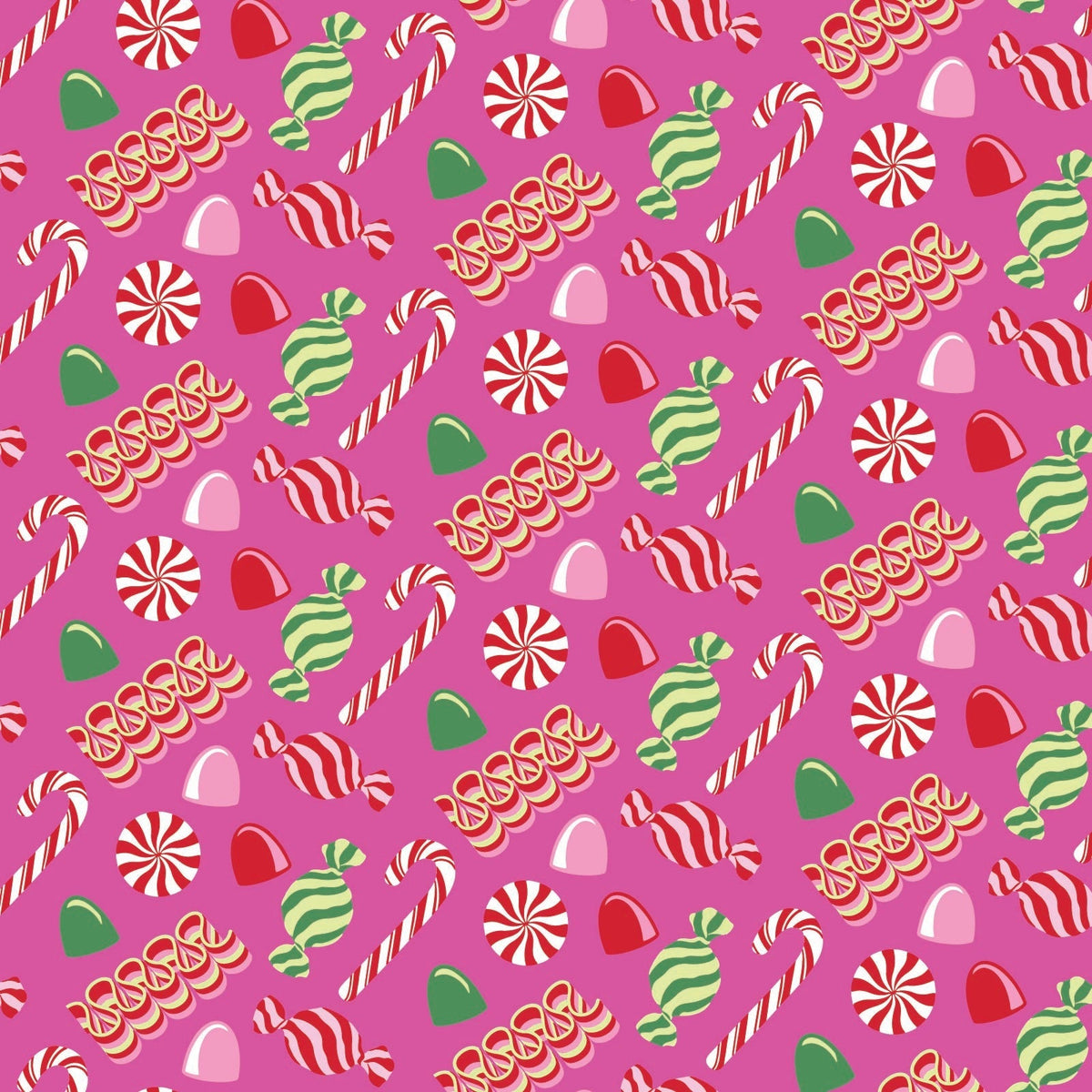 Sophie Girls' Short Set - Christmas Candy Pink