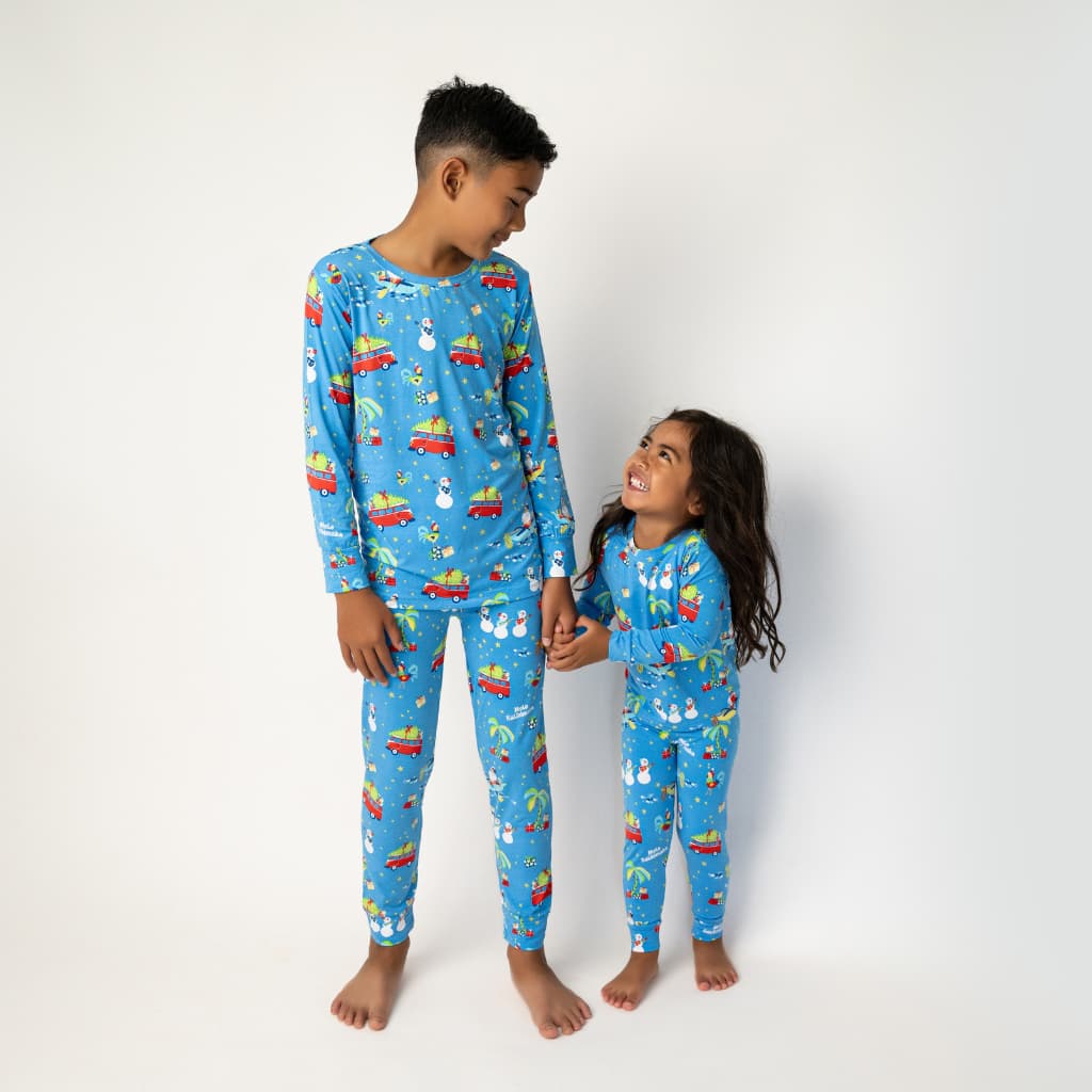 Christmas Day In Hawaiʻi Nei Long Bamboo Pajamas