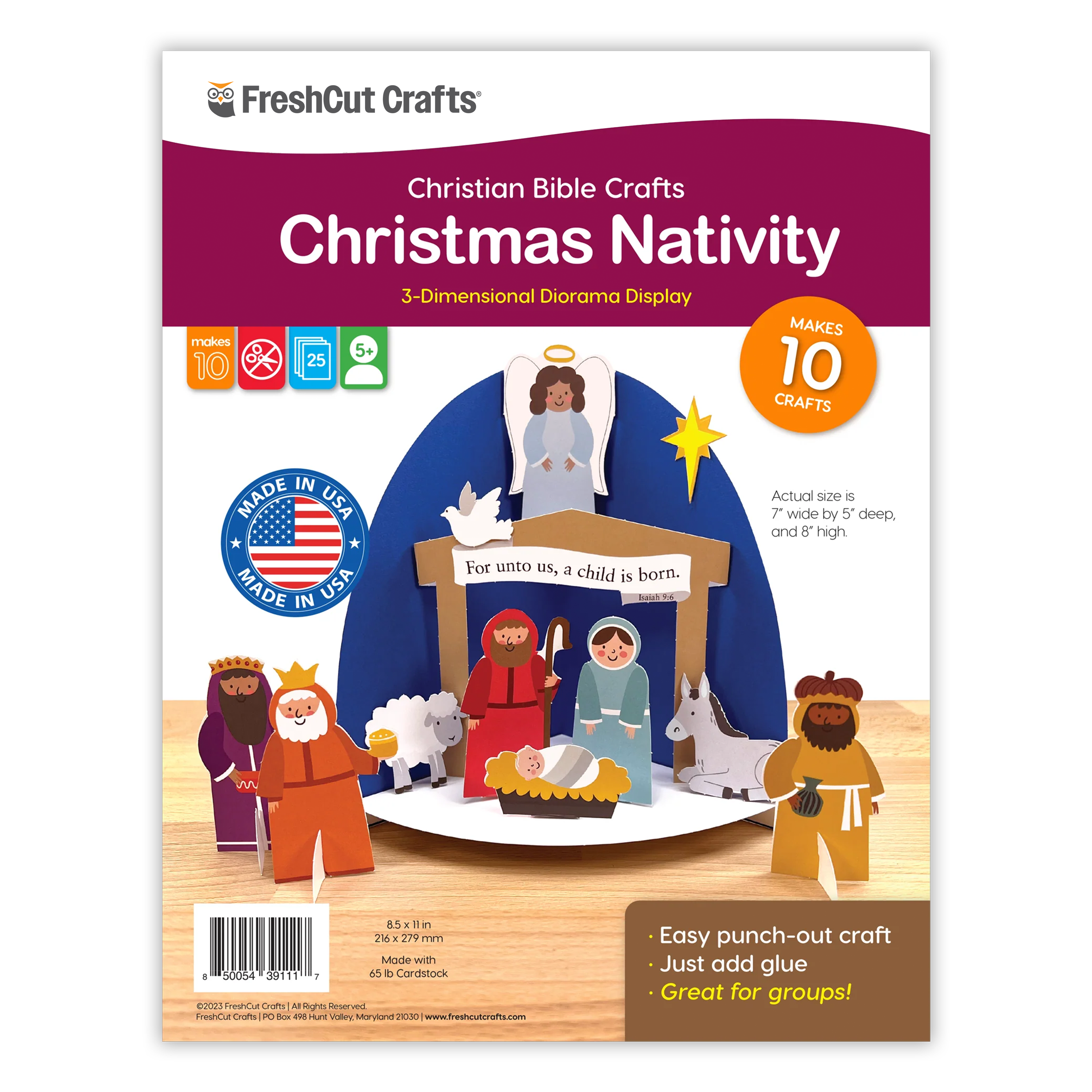 Christmas Nativity 3-d Display