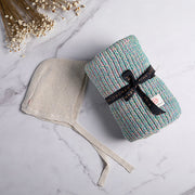 Unicorn Organic Cotton Baby Blanket And Bonnet Set