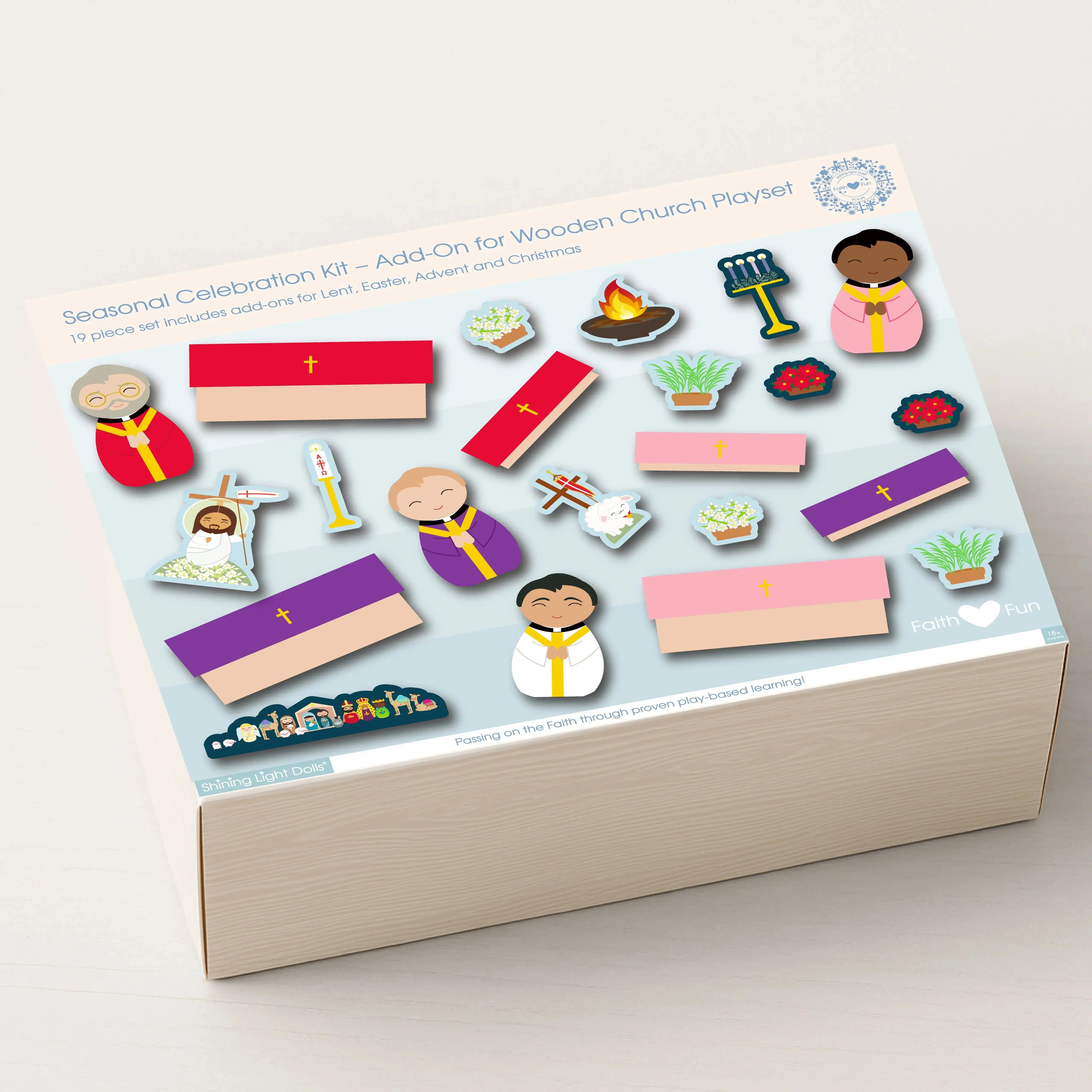 Seasonal Celebration Kit - Add-on For Wooden Church Playset