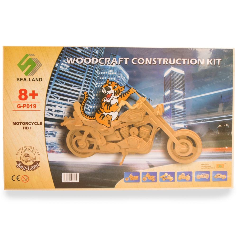 Motorcycle Model Kit Wooden 3d Puzzle