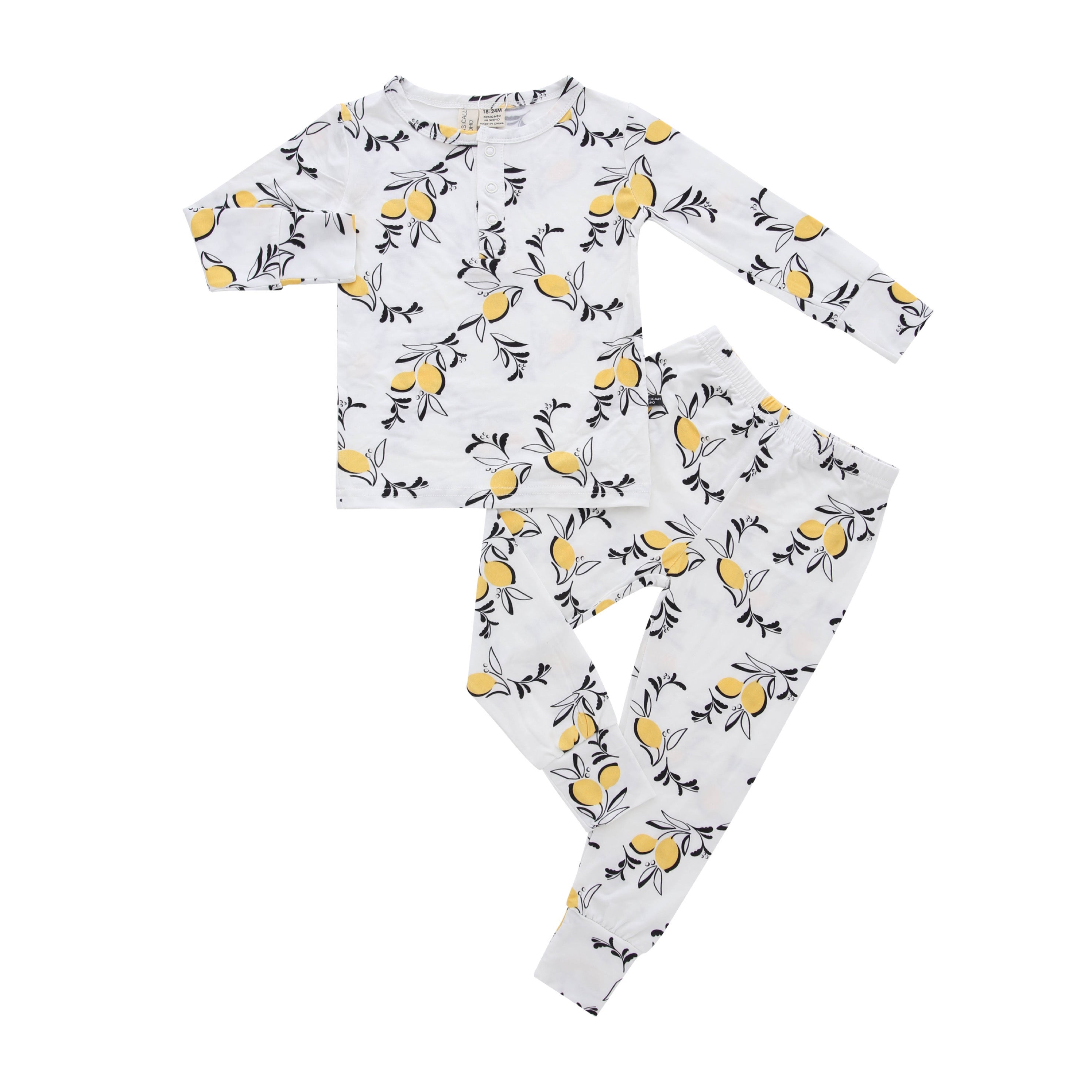 Amalfi Coast Lemon White Two-piece Set