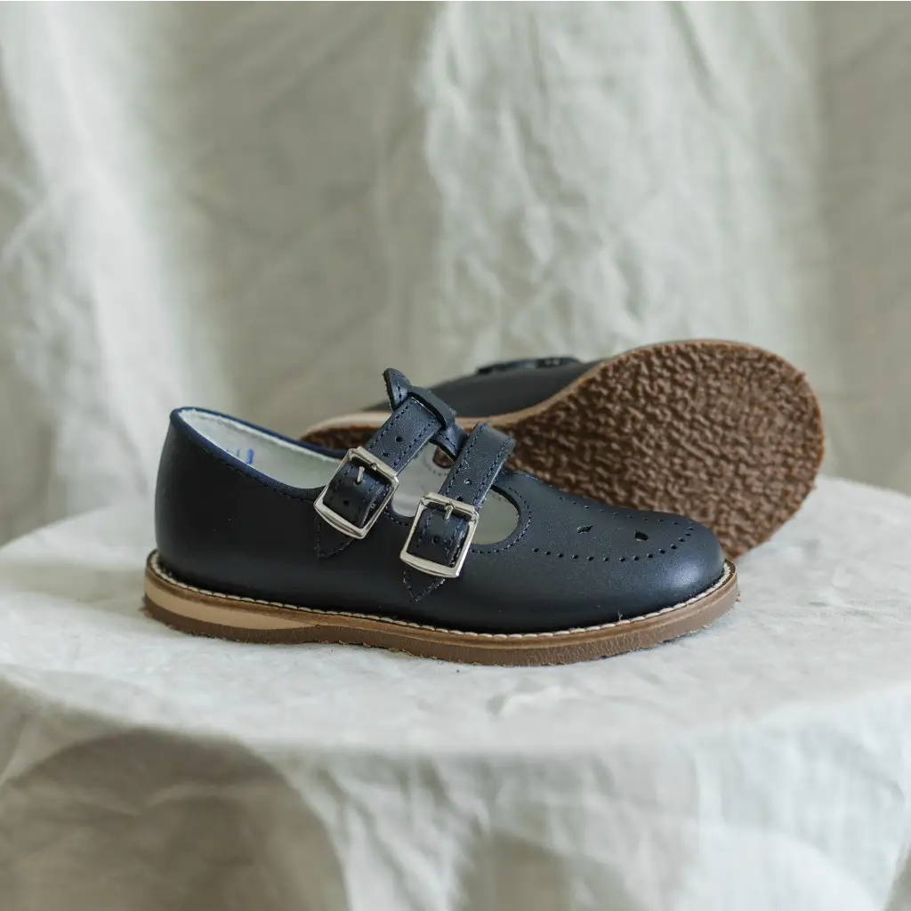 Claire T-strap - Navy
