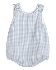 Classic Gray Gingham Bubble Romper