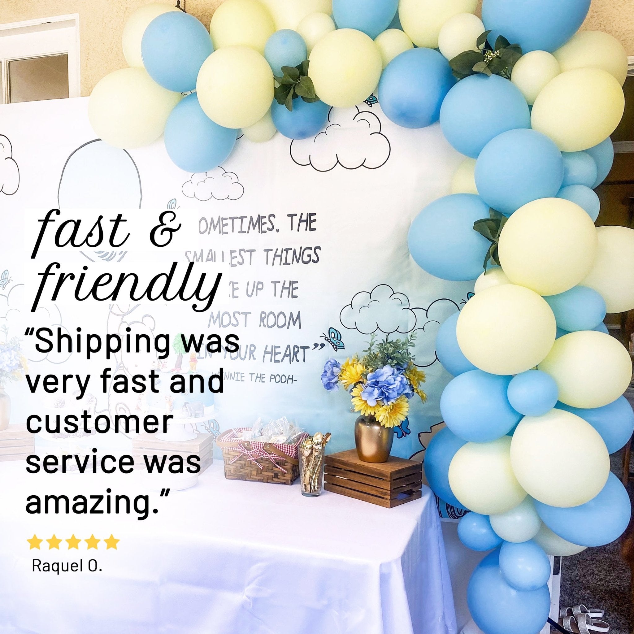 Pastel Blue & Yellow Balloon Garland Kit