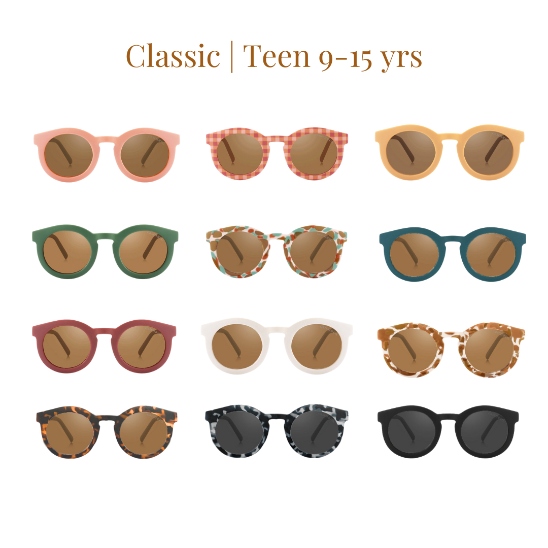 Classic | Sustainable Sunglasses | Plant-based Bendable Polarized - Teen | 9-14 Y | Ivory  Tortoise
