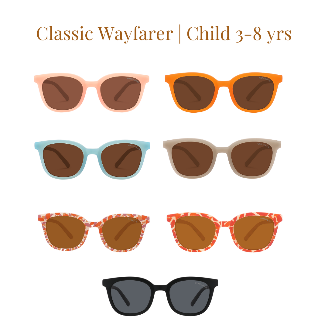 Classic Wayfarer Sustainable Sunglasses | Bio-based · Bendable · Polarized | Child | 3-8 Y | Black