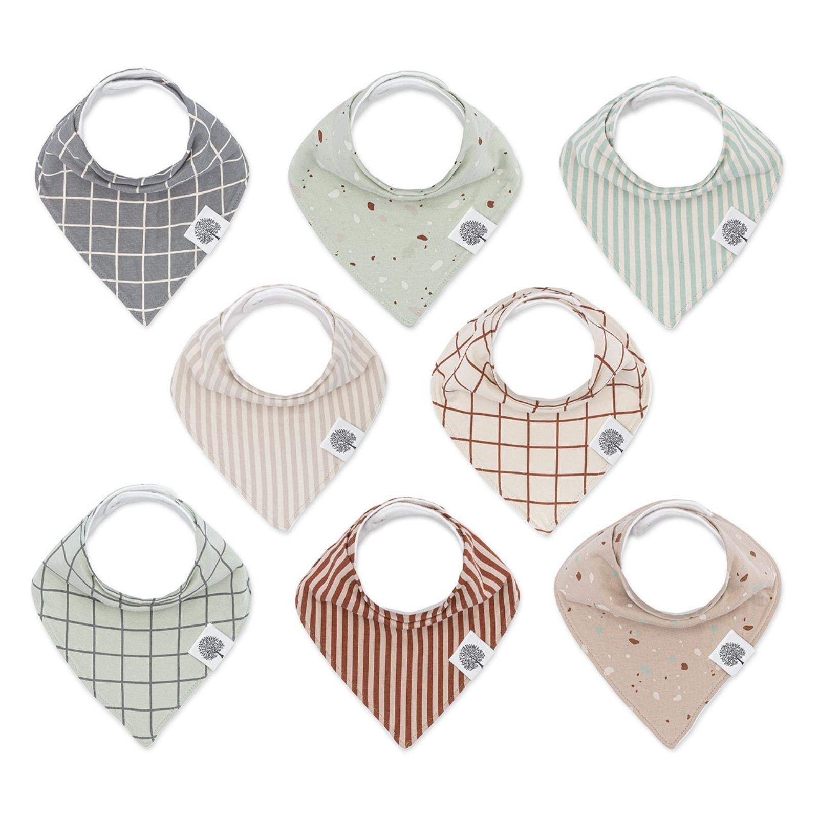 Clay Bandana Bib Set (8 Pack)