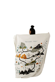 Large National Parks Throw Blanket