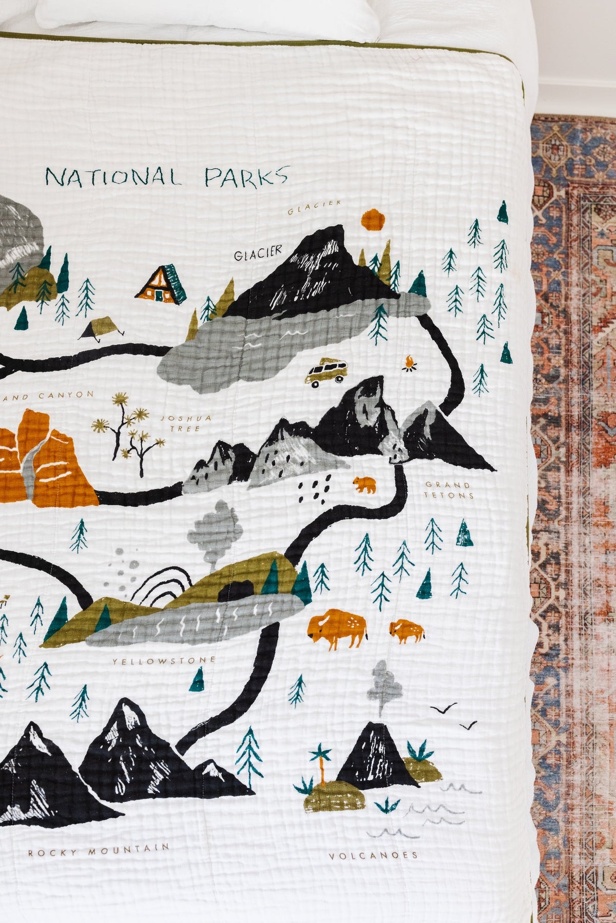 Large National Parks Throw Blanket