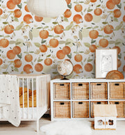 Clementines Wallpaper - Nursery Wall Decor Wallpaper