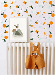 Citrus Clementines Decals - Fabric Nursery Wall Art Decals