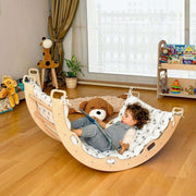 Climbing Arch / Rocker And White Star Pillow | Imaginative Play Set