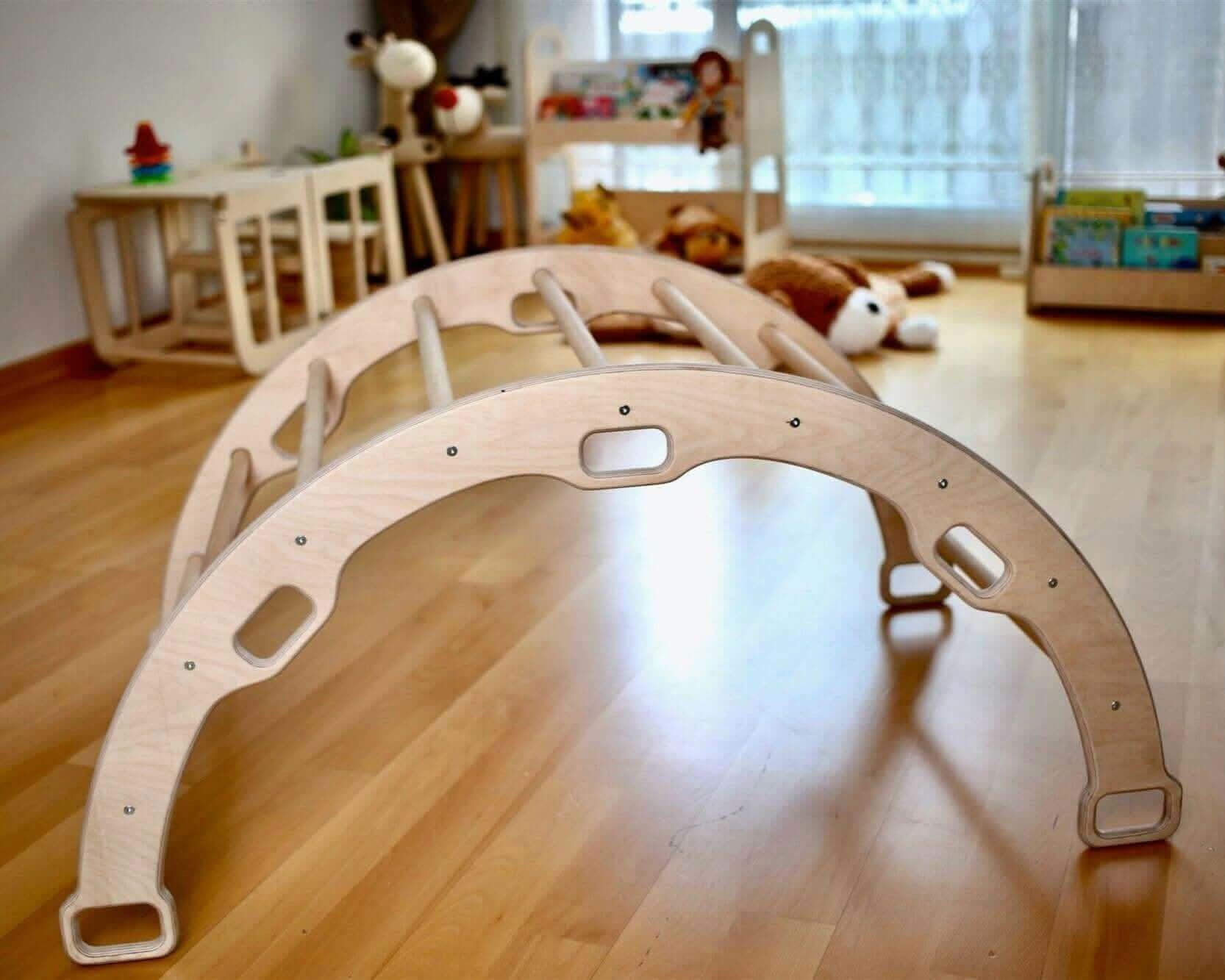 Montessori Climber Set: Arch, Rocker, Ramp, And Pillow Options
