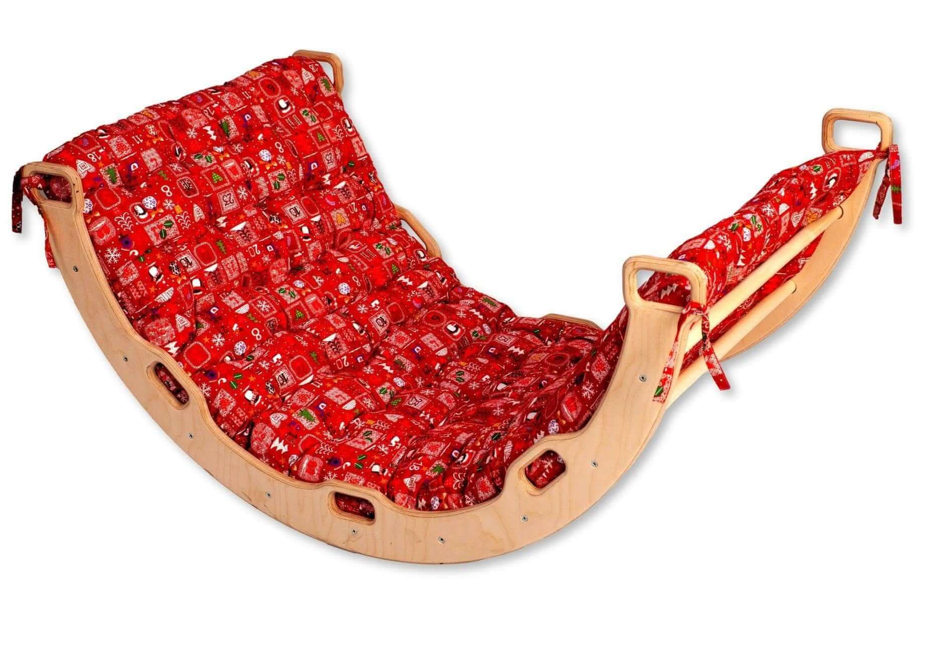 Large Montessori Climbing Arch/rocker With Pillow Set