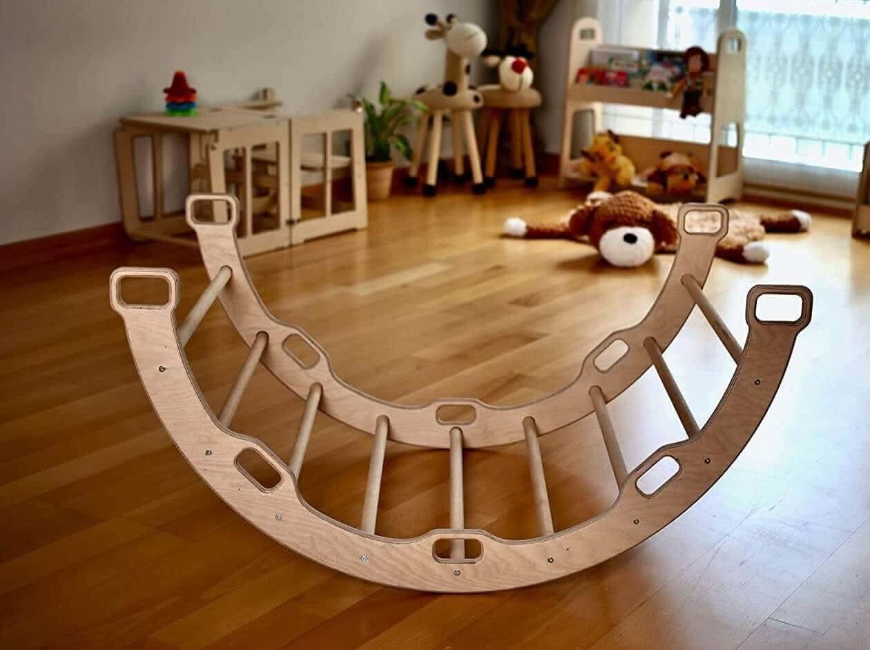 Climbing Arch With Flamingo Pillow | Montessori Play Set