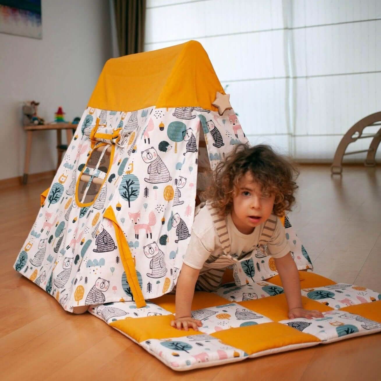 Climbing Triangle With Tent Cover, Mat, Ramp
