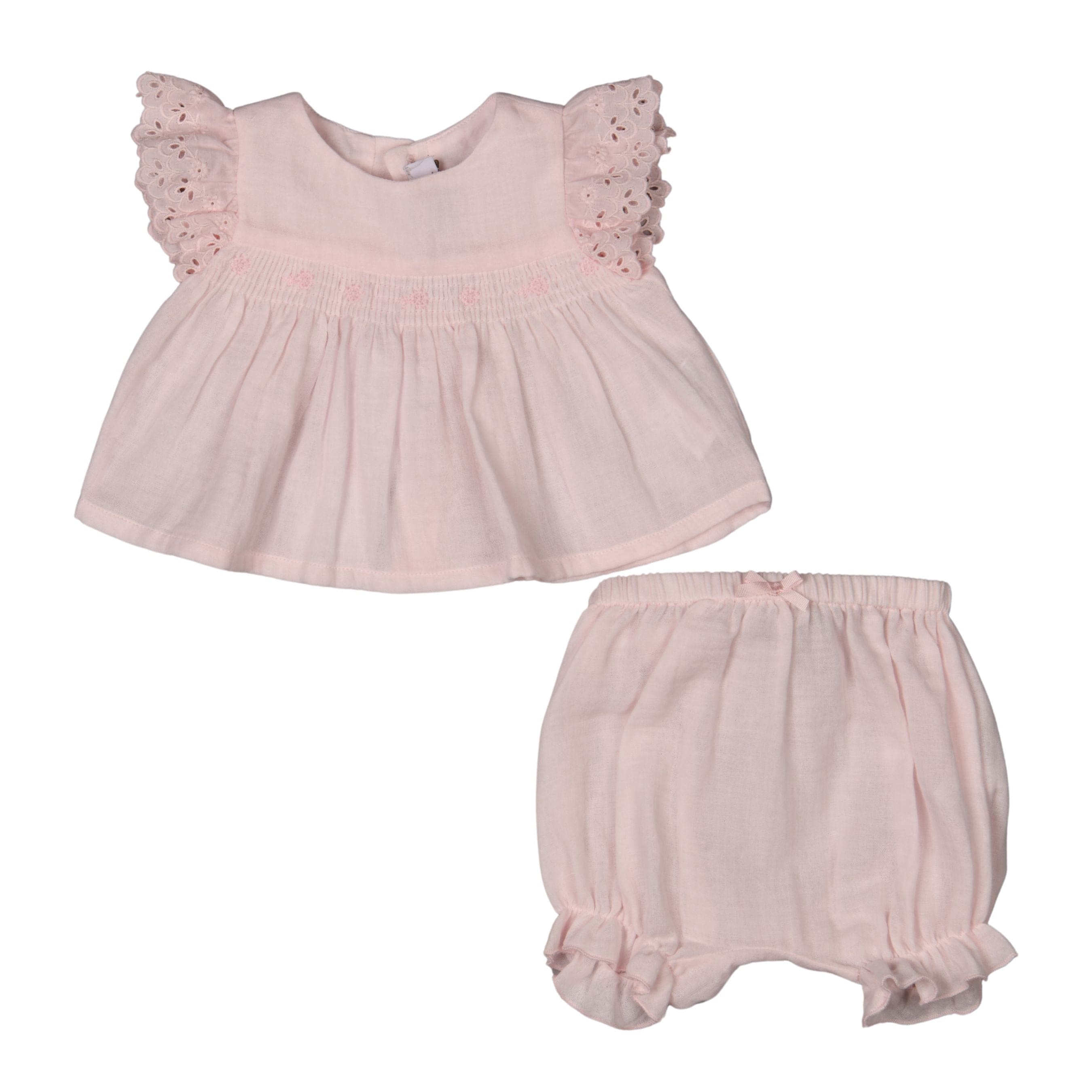 Clodia | Girls Pink Organic Cotton Shorts Set