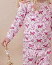 Bamboo Two Piece Set | Pink Butterfly