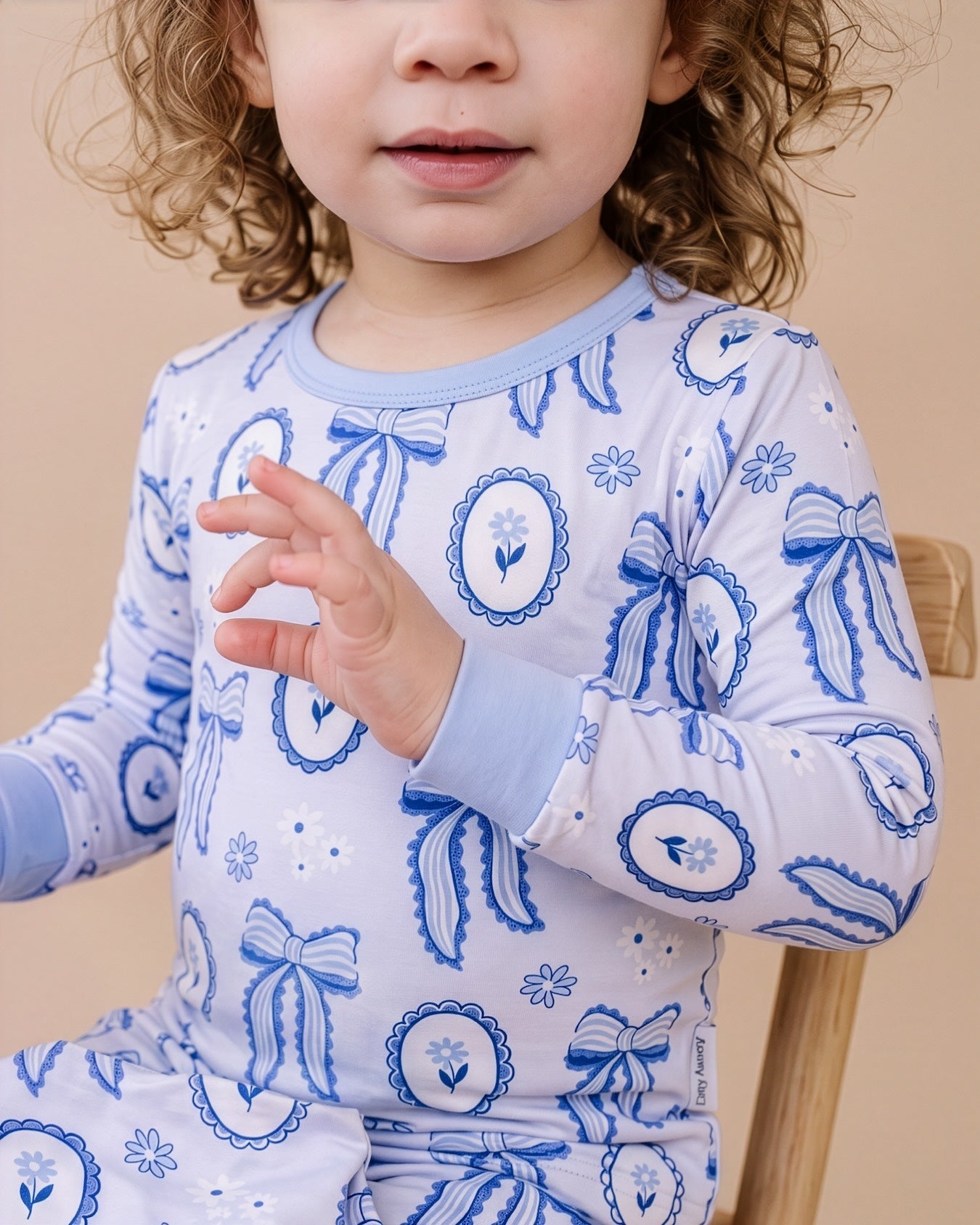 Bamboo Two Piece Set | Blue Bow